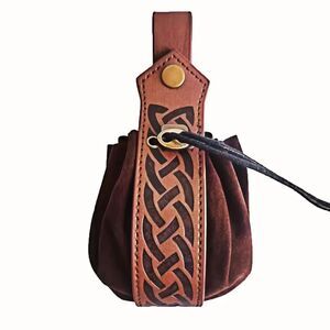 Viking Style Medieval Bag With Detachable Strap, Cosplay Props, Retro Waist Bag